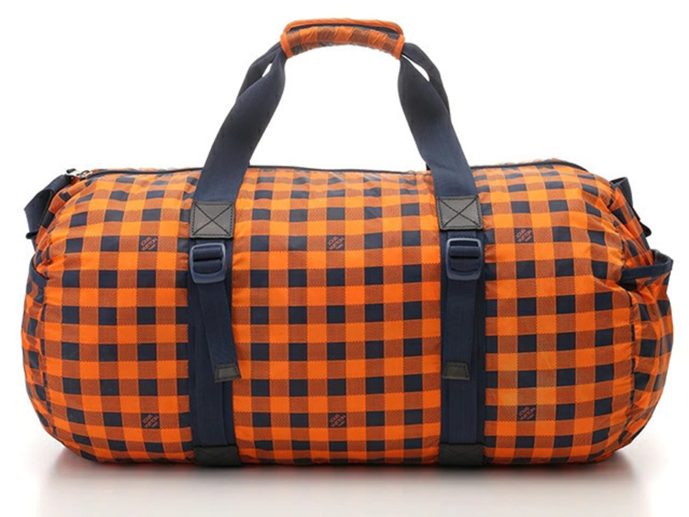 Louis Vuitton Damier Aventure Practical duffle bag vibrant orange checkered